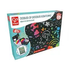 HAPE TOYS - SET DE ARTE PARA NIÑOS - RASPA Y DIBUJA - PLANTILLAS
