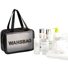 CRYSTAL - Set de Neceser Transparente x3 Bolsas de Aseo de Viaje Impermeables