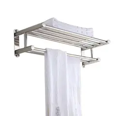 AMERICAN GENERICS - Estante Organizador Colgador De Toallas 2 Niveles Cromado