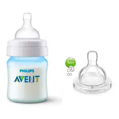 PHILIPS - Set Tetero Anticolicos Azul 125ml + Tetina Scd80926 Avent