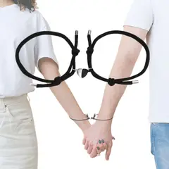 GENERICO - Pulseras para Enamorados con Imanes Mitad de Corazón Cada Uno