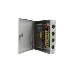 GENERICO - FUENTE CENTRALIZADA DE 9 CANALES 15 AMPERIOS METALICA CCTV
