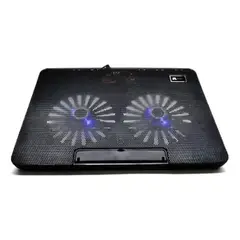 GENERICO - Base Refrigerante Doble Ventilador A2 - Silencioso - 2 Usb Color Negro