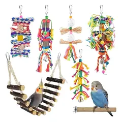 GENERICO - Juguetes Para Aves Loros Periquitos 7 Piezas
