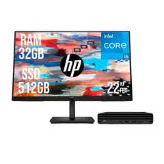 HP - PC PRO MINI G9 INTEL CORE I5 1335U SSD 512GB RAM 32GB 21,5 FHD 322PE