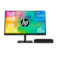 HP - PC PRO MINI G9 INTEL CORE I5 1335U SSD 512GB RAM 40GB 21,5 FHD 322PE