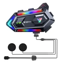 COLME TECHNOLOGY HOME - Intercomunicador Casco Moto Llamada Bluetooth Kr-m2 Luz Rgb