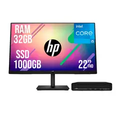 HP - PC PRO MINI G9 INTEL CORE I5 1335U SSD 1TB RAM 32GB 21,5 FHD 322PE