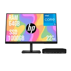 HP - PC PRO MINI G9 INTEL CORE I5 1335U SSD 1TB RAM 64GB 21,5 FHD 322PE