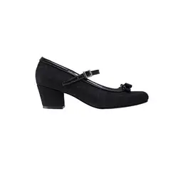 GENERICO - Zapato De Dama Tacón 4 12 Escarchado Con Hebilla