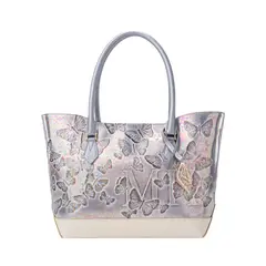 MARIO HERNANDEZ - Tote Alas Mediano Gris Mariposas