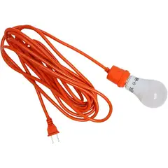 GENERICO - Extension Electrica Uso Rudo Flexible con Porta Bombillo 5 Metros