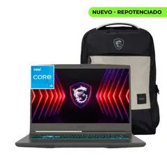 MSI - Portatil Thin Intel I5 13th Ram 16GB SSD 512GB RTX 3050 Pantalla 15,6" FHD 144HZ + Regalo Maleta