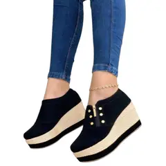 NACIONAL - Lindos Tacones Suela Yute Dama Cómodos