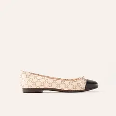 MARIO HERNANDEZ - Baleta Lucia Beige Negro MH Mocs
