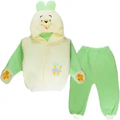 BABY KDS - Conjunto 2 Piezas Troquelada Panda - Verde 0-3 Meses