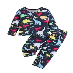100 - Conjunto color Azul Oscuro con Dinosaurios