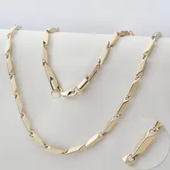 GLEAM GOLD - Cadena Unisex Tejido Exclusivo Helice en Oro Laminado 18K 4 mm x 65 cm