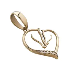 GLEAM GOLD - Dije Unisex Corazón de Caballo en Oro Laminado 18K 2.4 x 2.2 cm