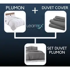 GENERICO - Set Duvet mas Plumon cama Doble Beige