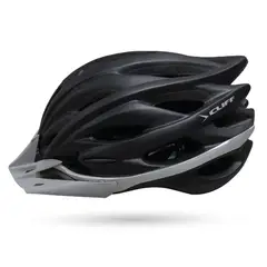 CLIFF - CASCO RACE MTB CON LUZ INTEGRADA NEGRO GRIS