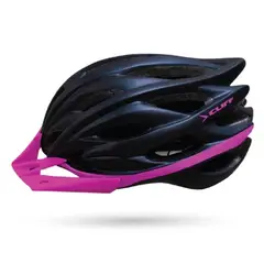 CLIFF - CASCO RACE MTB CON LUZ INTEGRADA NEGRO ROSADO