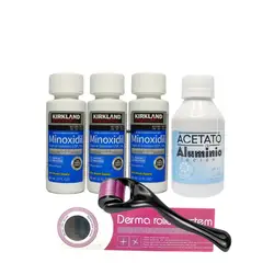SIGNATURE - Kit Activador de Barba Minoxidil Kirkland + Dermaroller