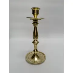 ITALIANA - Candelabro De Iglesia Francés Contramarcado En Bronce Macizo