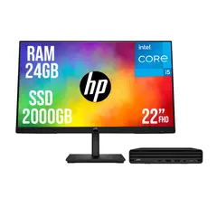 HP - PC PRO MINI G9 INTEL CORE I5 1335U SSD 2TB RAM 24GB 21,5 FHD 322PE