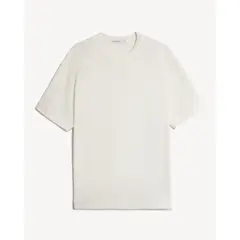 SEVEN SEVEN - Camiseta Básica Cuello Redondo Para Hombre Marfil