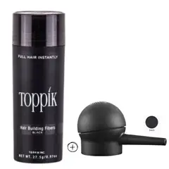 TOPPIK - Fibras Capilares 275g ´Color Negro Cubre Entradas y Espacios al Instante