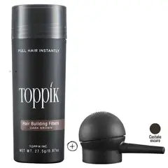 TOPPIK - Fibras Capilares Castaño Oscuro 275g Cobertura Instantánea