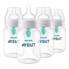PHILIPS - Combo 4 Unidades Biberon Avent Con Valvula Anticolico 9 Oz