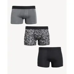 SEVEN SEVEN - Set X3 Boxers Stretch Corto X3 Para Hombre Negro
