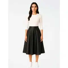 MOLGOA - Falda para Mujer Plisada - The Parachute