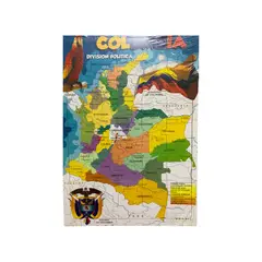 GENERICO - Rompecabezas Mapa Colombia Capibara Juego Didáctico x 45 Piezas