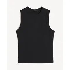SEVEN SEVEN - Camiseta Larga En Rib Para Mujer Negro