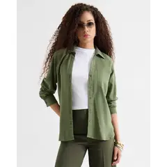 SEVEN SEVEN - Blusa Para Mujer Manga Larga Color Verde Marca #28124077