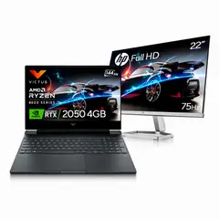 HIGHPOWER - COMBO MONITOR & PORTATIL VICTUS HP 15-fb2025la FHD AMD R5-8645HS RAM 64GB 1TB SSD NVIDIA RTX™2050