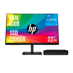 HP - PC PRO MINI G9 INTEL CORE I5 1335U SSD 2TB RAM 40GB 21,5 FHD 322PE