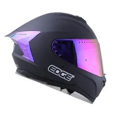 EDGE HELMETS - CASCO EDGE EXTREME CERTIFICA ECE2206 SOLID NEGRO MORADO MATE
