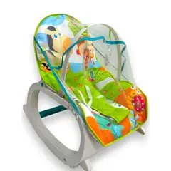 KIDSHOP - Silla Mecedora Vibradora Con Toldillo 7388 Verde