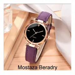 GEARWRENCH - LINDO RELOJ DE CUERO BAMBU PURPURA