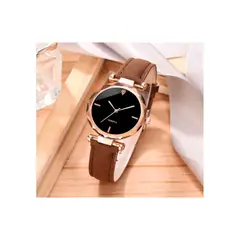 GEARWRENCH - RELOJ CUARZO ROSA DE CUERO CARAMELO CAFE