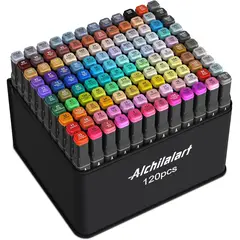 GENERICO - Marcadores de alcohol de 120 colores, marcadores