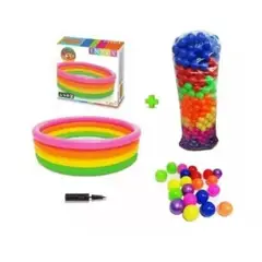 INTEX - Piscina Inflable 168 X 46 cm + 200 pelotas neón + obsequio