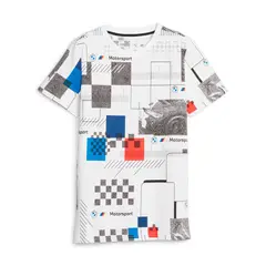 PUMA - BMW MMS Junior Camiseta AOP Blanca 621257-02