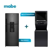 MABE - Combo Torre de Lavado a Gas 23kg +Nevera No Frost 389L