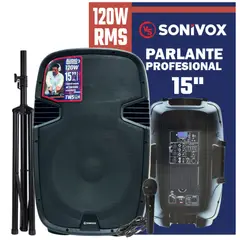 SONIVOX - Cabina Activa Profesional 15inch 120w Rms VS-AC715NB