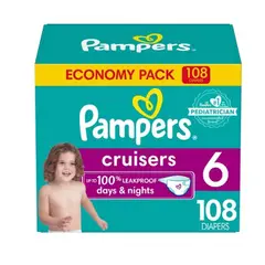 PAMPERS - Pañales Cruisers E6 - 108Unds 16k+
